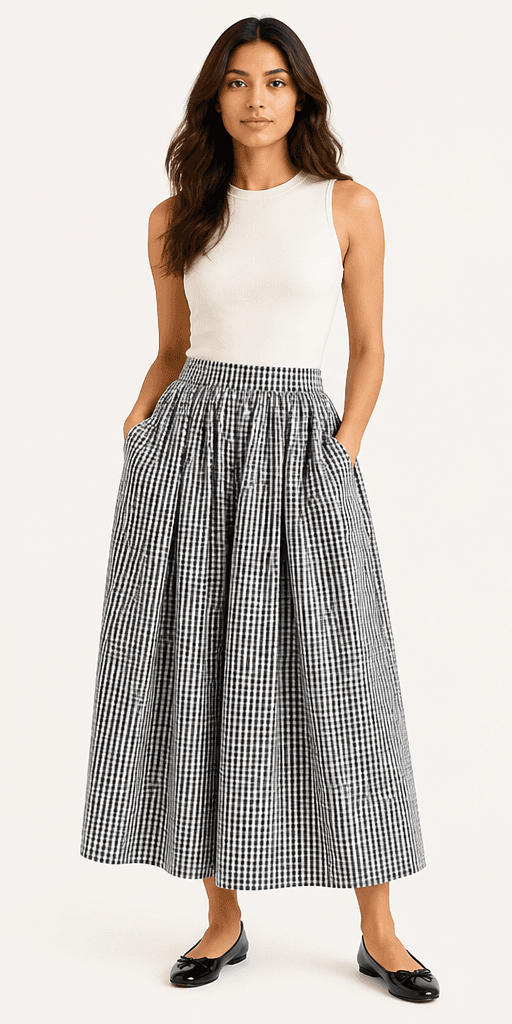 Gisèle Plaid Wide-Leg