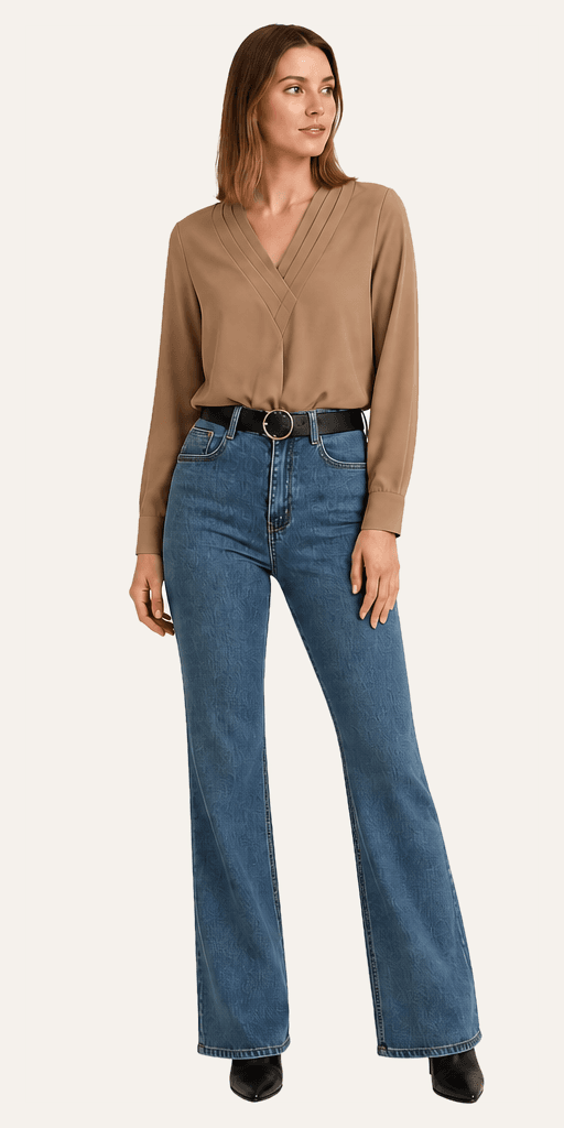 Héloïse Layered-V Blouse