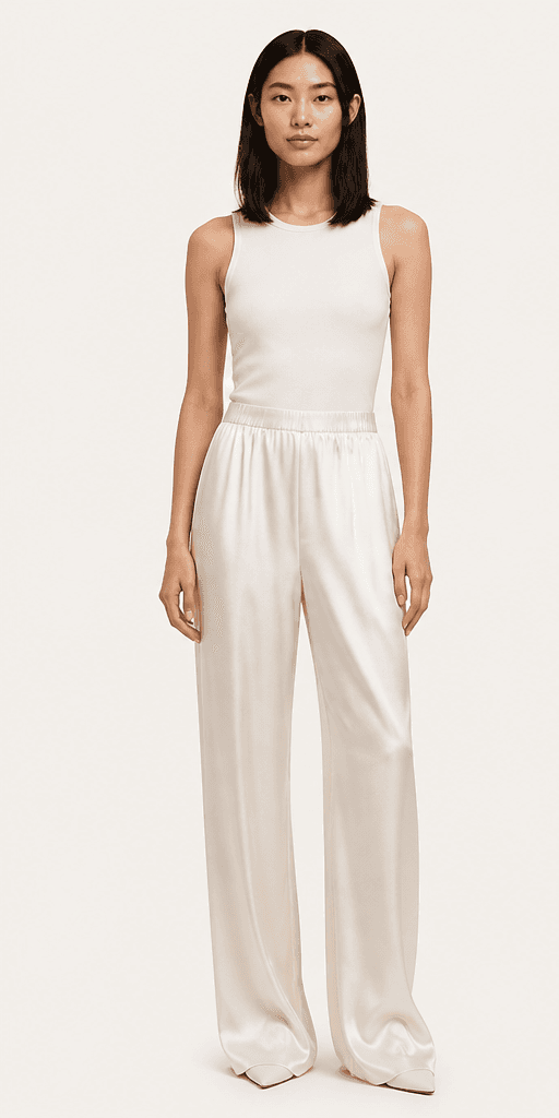 Corinne Satin Wide-Leg