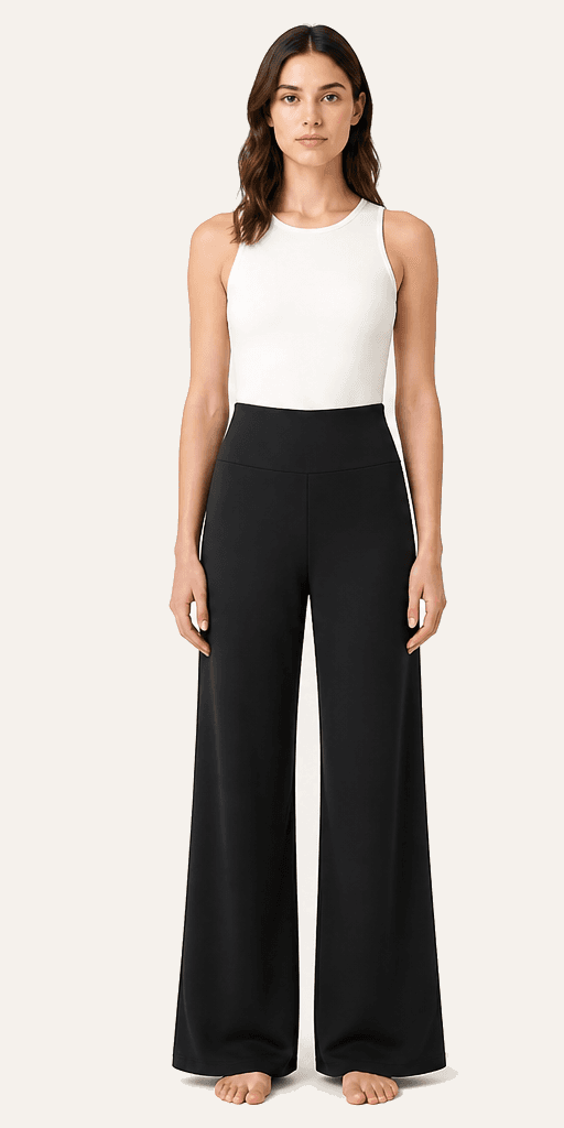 Mathilde Black Satin Palazzo